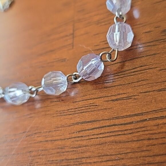 Crystal Rosary Clear Holy Land Necklace Cross Crucifix Catholic EAU De Lourdes - Picture 9 of 14